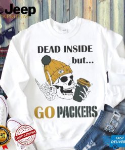 Dead Inside But go Packers Green Bay Packers Skeleton Logo shirt