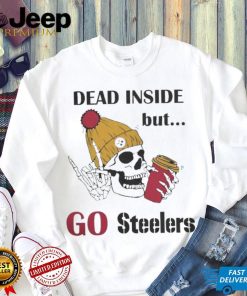 Dead Inside But go Steelers Pittsburgh Steelers Skeleton Logo shirt