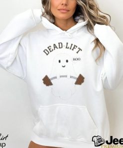 Dead Lift Ghost Halloween Hoodies, Funny Ghost Gym Hooded Sweatshirt, Weightlifting Hoodies, Cute Ghost Dead Lift Hoodies