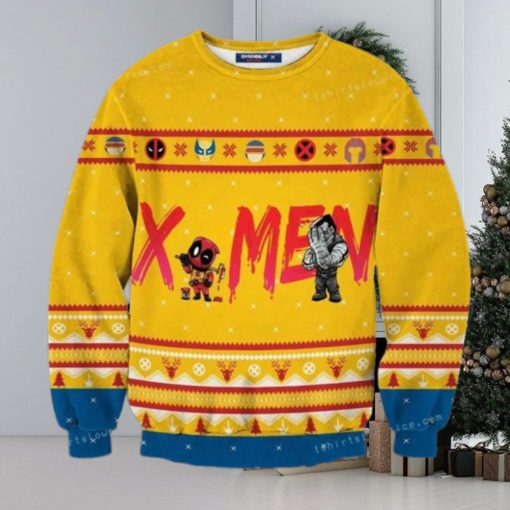 Deadpool And X men The New Mutants Marvel Christmas Ugly Sweater Mens