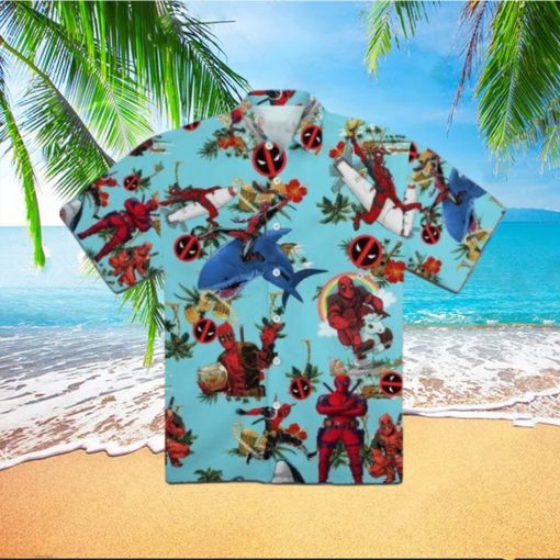 Deadpool Hawaiian Shirt And Shorts Mens Wade Wilson Marvel Comics Film Aloha Shirts Deadpool Movie Halloween Costumes Ryan Reynolds Deadpool 2 3 Button Up Shirt