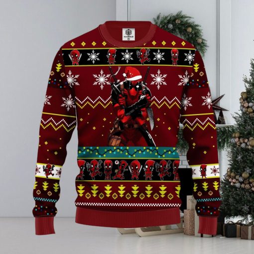 Deadpool Red Funny Ideas Ugly Christmas Sweater Gift Thanksgiving