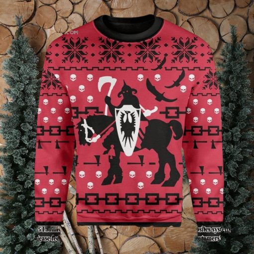 Death Dealer Knitting Pattern Ugly Christmas Holiday Sweater