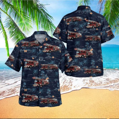 Decatur Fire Department Decatur Illinois Button Up Hawaiian Shirt Beach Gift