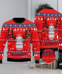 Deer Budweiser Ugly Christmas Sweater Xmas Gift Men And Women Christmas Sweater