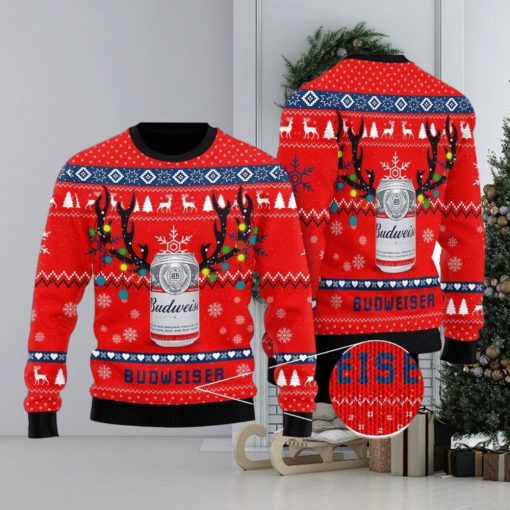 Deer Budweiser Ugly Christmas Sweater Xmas Gift Men And Women Christmas Sweater