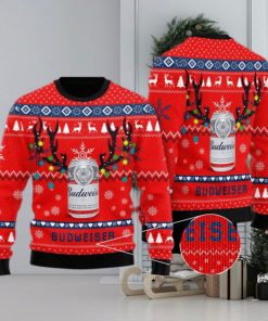 Deer Budweiser Ugly Christmas Sweater