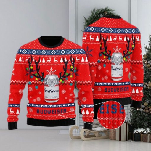 Deer Budweiser Ugly Christmas Sweater