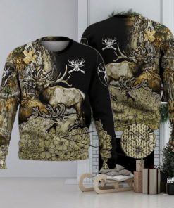 Deer Flower 3D Full Print Ugly Sweater Christmas Gift Sweater