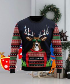 Deer Let It Glow Ugly Christmas Sweaters Impressive Gift For Men And Women