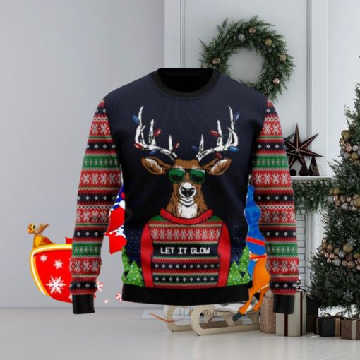 Deer Let It Glow Ugly Christmas Sweaters Impressive Gift For Men And Women