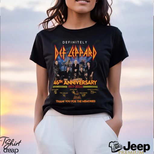 Definitely Def Lappard 46th Anniversary 1977 – 2023 Thank You For The Memories T Shirt