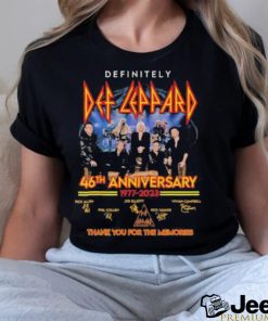 Definitely Def Leppard 46th Anniversary 1977 – 2023 Thank You For The Memories T Shirt