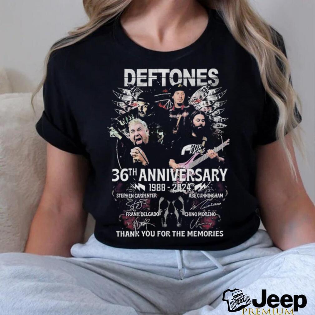Deftones 36th Anniversary 1988 – 2024 Thank You For The Memories T Shirts -  teejeep