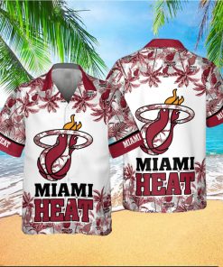 Deluxe Hawaiian Shirt Featuring Miami Heat Beach Sunset