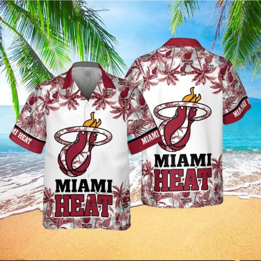 Deluxe Hawaiian Shirt Featuring Miami Heat Beach Sunset