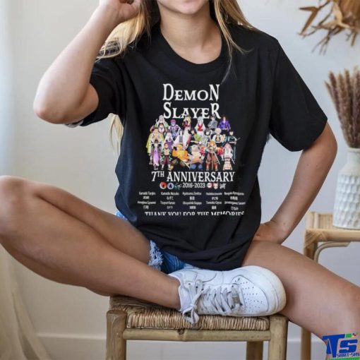 Demon Slayer 7th Anniversary 2016 – 2023 Thank You For The Memories T Shirt