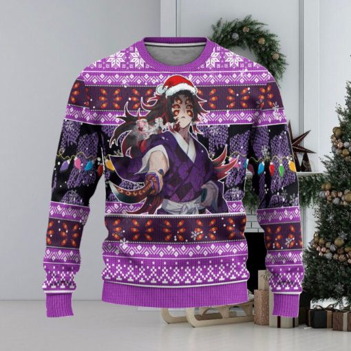 Demon Slayer Kokushibo Anime Ugly Christmas Sweater, Custom Sweatshirt Apparel