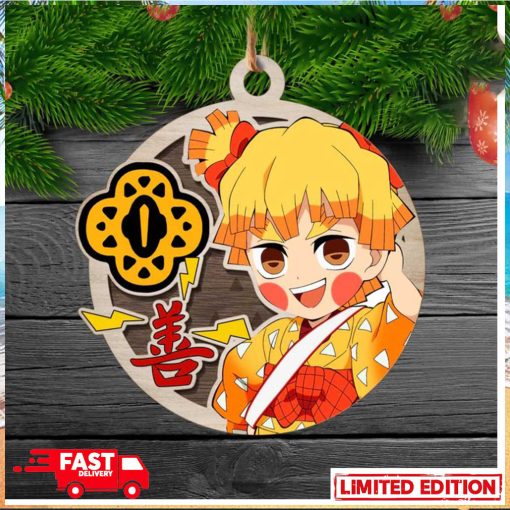 Demon Slayer Zenitsu Agatsuma Christmas Tree Decorations Xmas Gift For Fans Ornament