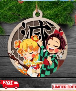 Demon Slayer Zenitsu Agatsuma x Tanjiro Kamado Christmas Tree Decorations Ornament