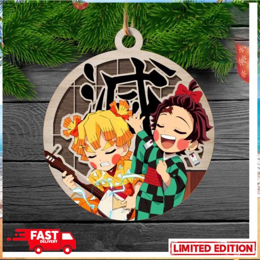 Demon Slayer Zenitsu Agatsuma x Tanjiro Kamado Christmas Tree Decorations Ornament