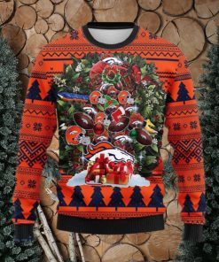 Denver Brocos Tree Ugly Christmas Fleece Sweater