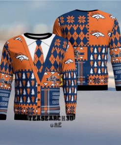 Denver Broncos Cardigan NFL Ugly Christmas Sweater