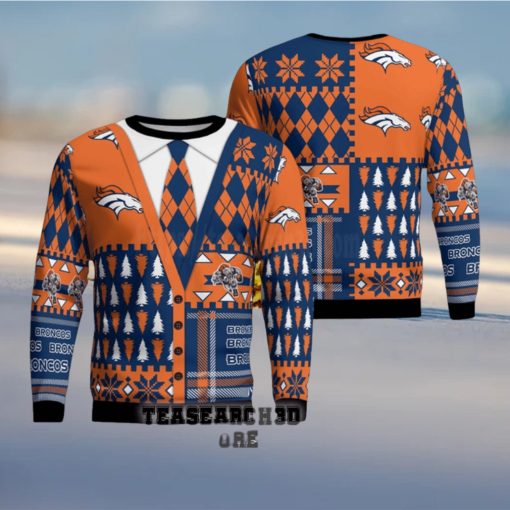 Denver Broncos Cardigan NFL Ugly Christmas Sweater