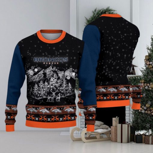 Denver Broncos Christmas Mountain Hot Trending Ugly Sweater For Fans