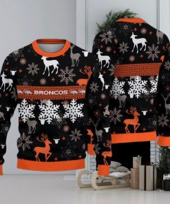 Denver Broncos Christmas Pattern All Over Print Mulled Ugly Sweater