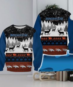 Denver Broncos Christmas Reindeer Trending All Over Print 3D Sweater For Fans Gift Christmas