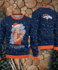 Denver Broncos Christmas Santa Claus Tattoo Limited Edition Ugly Sweater