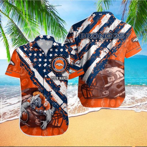 Denver Broncos NFL Custom Name Hawaiian Shirt