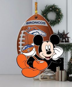 Denver Broncos NFL Disney Mickey Mouse Xmas Gifts For Fans Personalized Christmas Tree Decorations Ornament