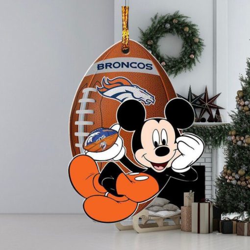 Denver Broncos NFL Disney Mickey Mouse Xmas Gifts For Fans Personalized Christmas Tree Decorations Ornament