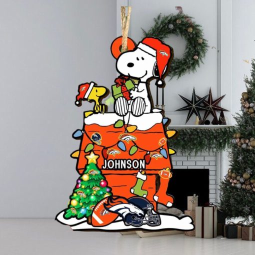 Denver Broncos NFL Snoopy Ornament Personalized Christmas 2023 Holidays