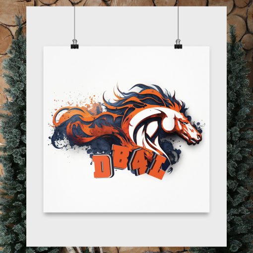 Denver Broncos Poster American Football Canvas