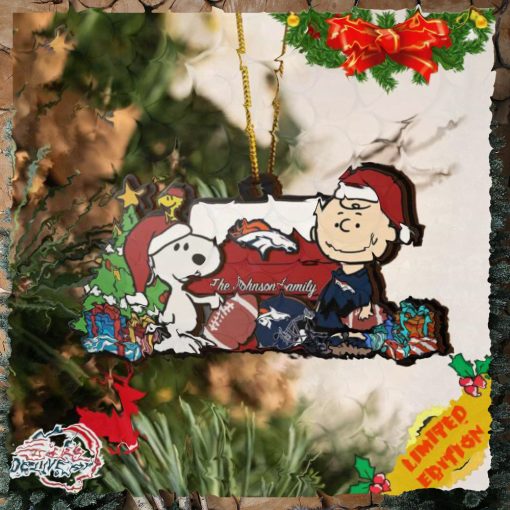 Denver Broncos Snoopy NFL Sport Ornament Custom Your Family Name