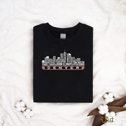 Denver Broncos skyline city by all name players 2023 shirt