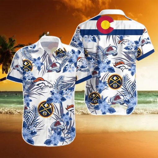 Denver Broncos x Denver Nuggets Colorado Avalanche Summer Hawaiian Shirt