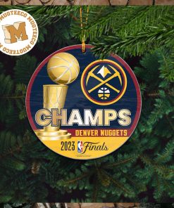 Denver Nuggets 2023 NBA Finals Champions Custom Name Ceramic Christmas Tree Decorations Ornament