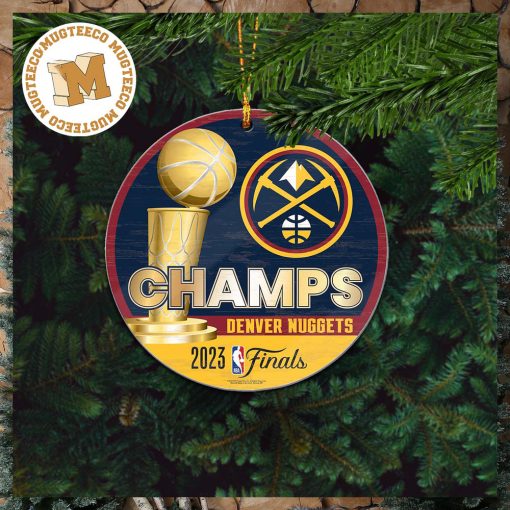 Denver Nuggets 2023 NBA Finals Champions Custom Name Ceramic Christmas Tree Decorations Ornament