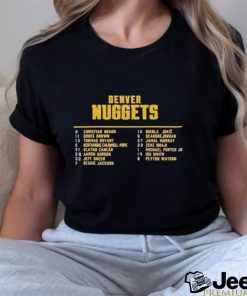 Denver Nuggets 2023 Western Conference Champions Roster T Shirt