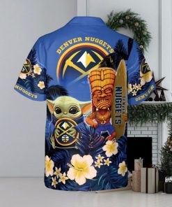 Denver Nuggets Baby Yoda Champions Flowers Hawaiian Shirt