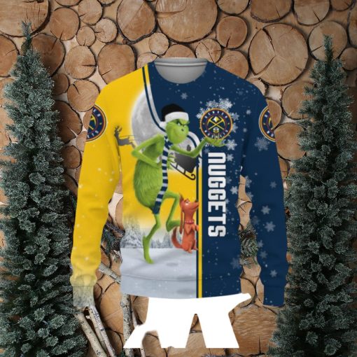 Denver Nuggets Grinch 3D Christmas Sweater