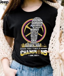 Denver Nuggets NBA Finals Champions June 2023 Trophy by name players shirt