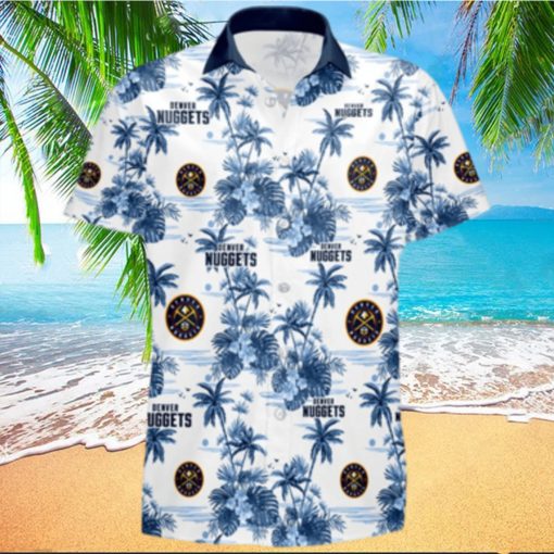 Denver Nuggets NBA Light Blue 3D Hawaiian Shirt