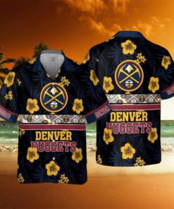 Denver Nuggets National Basketball Association 2023 Hibiscus Logo AOP Hawaiian Shirt