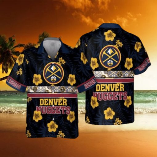 Denver Nuggets National Basketball Association 2023 Hibiscus Logo AOP Hawaiian Shirt