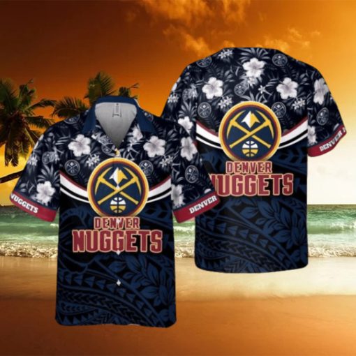 Denver Nuggets National National Basketball Association 2023 Polynesian Pattern AOP Hawaiian Shirt